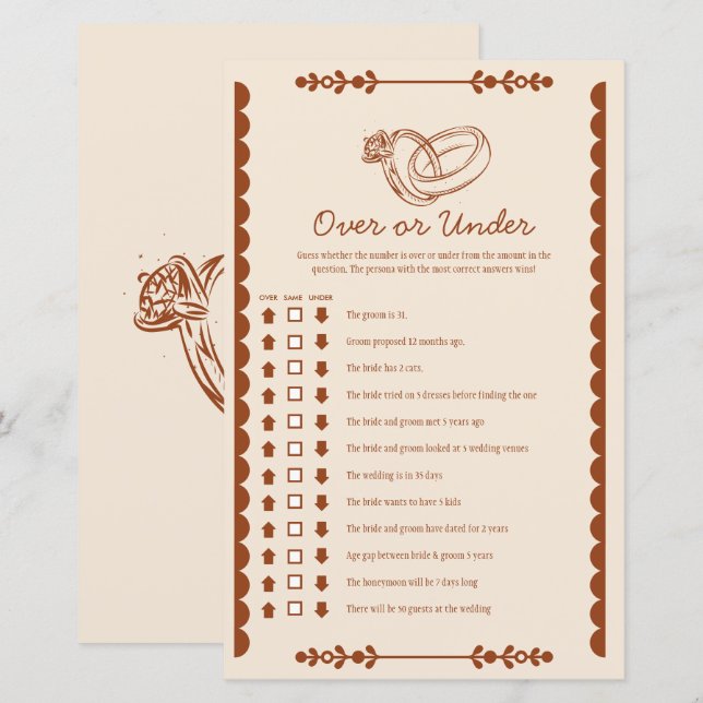 Westers Land Over of Onder Bruidsspel (Voorkant / Achterkant)