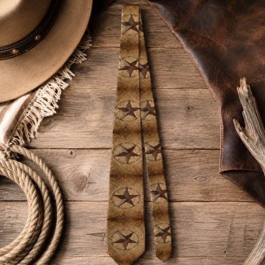 Westers Land Rustieke Jute Primitive Texas Ster Stropdas