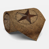 Westers Land Rustieke Jute Primitive Texas Ster Stropdas (Opgerold)