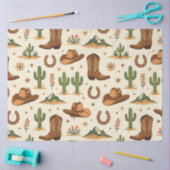 Westers landenthema met cactus tissuepapier (Craft)