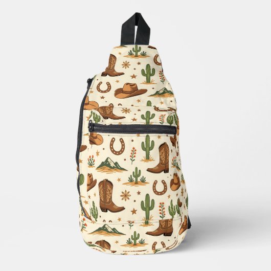 Westers landthema met cactus sling bag (Voorkant)