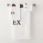 Westers Leren Initiaal Monogram A Bad Handdoek (Insitu)