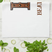 Westers Leren Initiaal Monogram B Theedoek (Gevouwen)