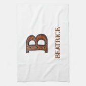 Westers Leren Initiaal Monogram B Theedoek (Verticaal)