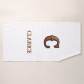 Westers Leren Initiaal Monogram C Badhanddoek (Badhanddoek)