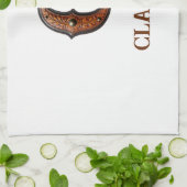 Westers Leren Initiaal Monogram C Theedoek (Gevouwen)
