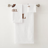 Westers Leren Initiaal Monogram D Bad Handdoek (Insitu)