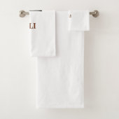 Westers Leren Initiaal Monogram E Bad Handdoek (Insitu)