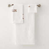 Westers Leren Initiaal Monogram F Bad Handdoek (Insitu)