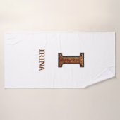 Westers Leren Initiaal Monogram I Badhanddoek (Badhanddoek)