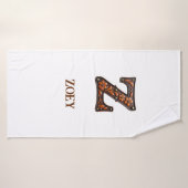 Westers Leren Initiaal Monogram Z Badhanddoek (Badhanddoek)