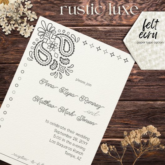 Westers Modern Eenvoudig Zwart en Wit Kaart