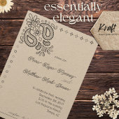 Westers Modern Eenvoudig Zwart en Wit Kaart