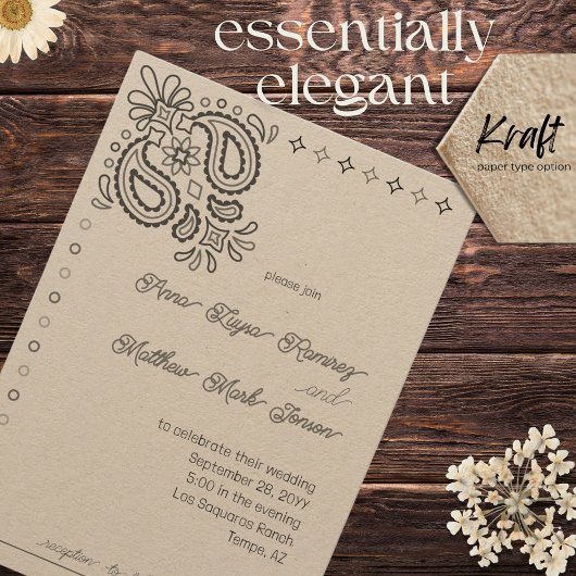 Westers Modern Eenvoudig Zwart en Wit Kaart