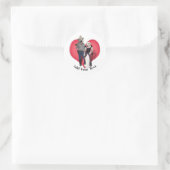 Westers Paar Cowboy Hond Ronde Sticker (Tas)