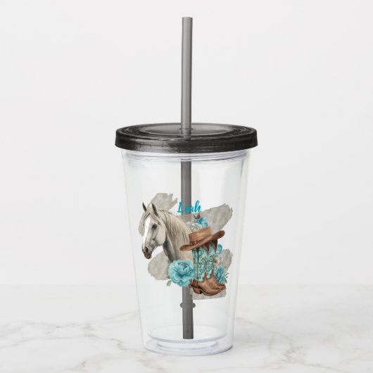 Westers Paard Acryl Drinkbeker (Voorkant)