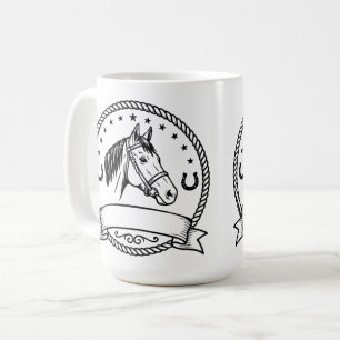Westers Paard Badge Label Koffiemok