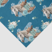 Westers Paard Verjaardag Tissuepapier – Marineblau (Detail)