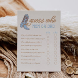 Westers Raad Wie Baby Shower Spel