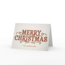 Westers Retro Schrift Merry Christmas