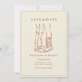 Westers Rustoise Moderne Foto Save the Date  (Voorkant)