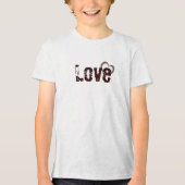 Westers Slick Patroon 2 open hart ontwerp Tri-Blend Shirt (Voorkant)