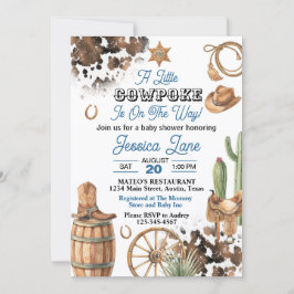 Westers thema jongen baby shower kaart