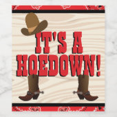 Westers Thema Wijn Etiket (Enkel label)