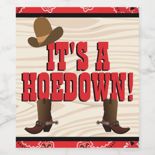 Westers Thema Wijn Etiket (Enkel label)