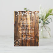 Westers touw wagenwiel metsen pot touwlampjes menu (Staand voorkant)