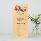 Westers Vintage Landelijke Elegante Trouwprogramma Programmakaart (Staand voorkant)