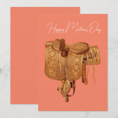 Westers,Vintage,Zadel,Country, Moederdag Feestdagenkaart (Voorkant / Achterkant)