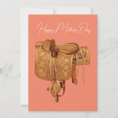 Westers,Vintage,Zadel,Landelijk, Moederdag Feestdagenkaart (Voorkant)