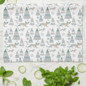 Westers Winterhouten Vospatroon  Theedoek (Gevouwen)