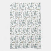 Westers Winterhouten Vospatroon  Theedoek (Verticaal)