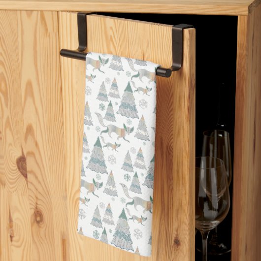 Westers Winterhouten Vospatroon  Theedoek (Derde Gevouwen)