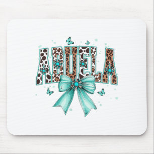Westerse abuela boog koe teal turquoise veren muismat