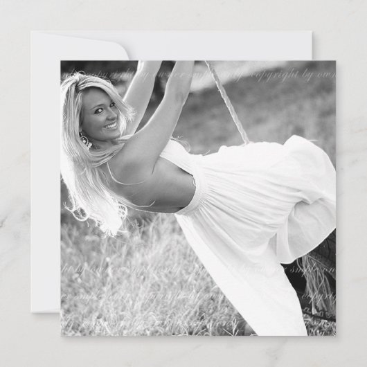 Westerse afstudeeraankondiging vintage bruin blauw kaart (Achterkant)