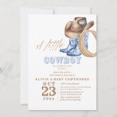 Westerse Baby Shower Cowboy Pastelkleurige Laarzen Kaart (Voorkant)