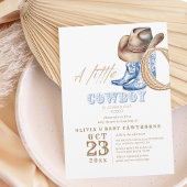 Westerse Baby Shower Cowboy Pastelkleurige Laarzen Kaart