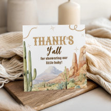 Westerse baby shower favor tag