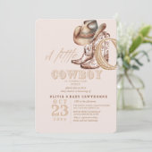 Westerse baby shower Geslacht Neutraal Aquarel Kaart (Staand voorkant)