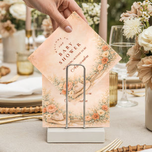Westerse baby shower met bloemen servet