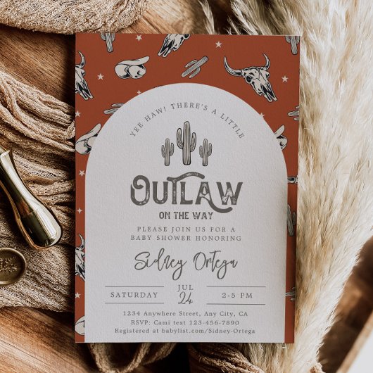 Westerse Baby Shower Uitnodigingen | Cowboy Baby