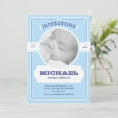 Westerse babyjongen aankondiging (Staand voorkant)