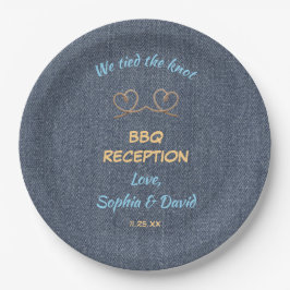 Westerse BBQ-receptie waar we de knoop doorgehakt  Papieren Bordje