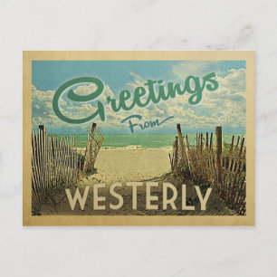 Westerse Beach Vintage Travel Briefkaart