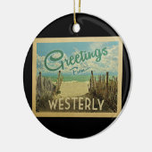 Westerse Beach Vintage Travel Keramisch Ornament (Links)