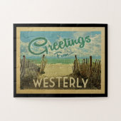 Westerse Beach Vintage Travel Legpuzzel (Horizontaal)