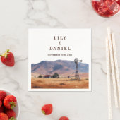 Westerse berg ranch-huwelijk servet (Insitu)